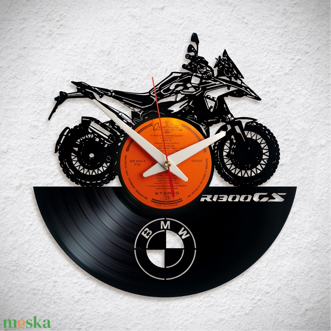 BMW R1300GS motorkerékpár  - Bakelit falióra - otthon & életmód - dekoráció - fali és függő dekoráció - falióra & óra - Meska.hu
