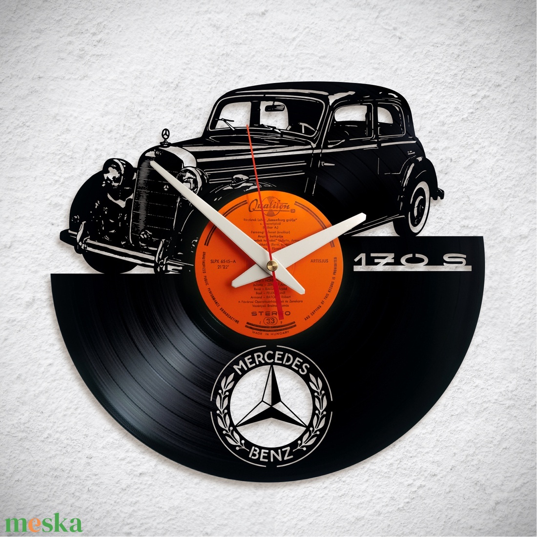 Mercedes 170 ds - Bakelit falióra - otthon & életmód - dekoráció - fali és függő dekoráció - falióra & óra - Meska.hu