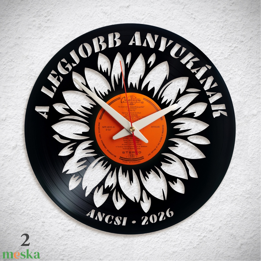 Anyáknapi ajándék - többféle - saját nevekkel... � Bakelit falióra - otthon & életmód - dekoráció - fali és függő dekoráció - falióra & óra - Meska.hu