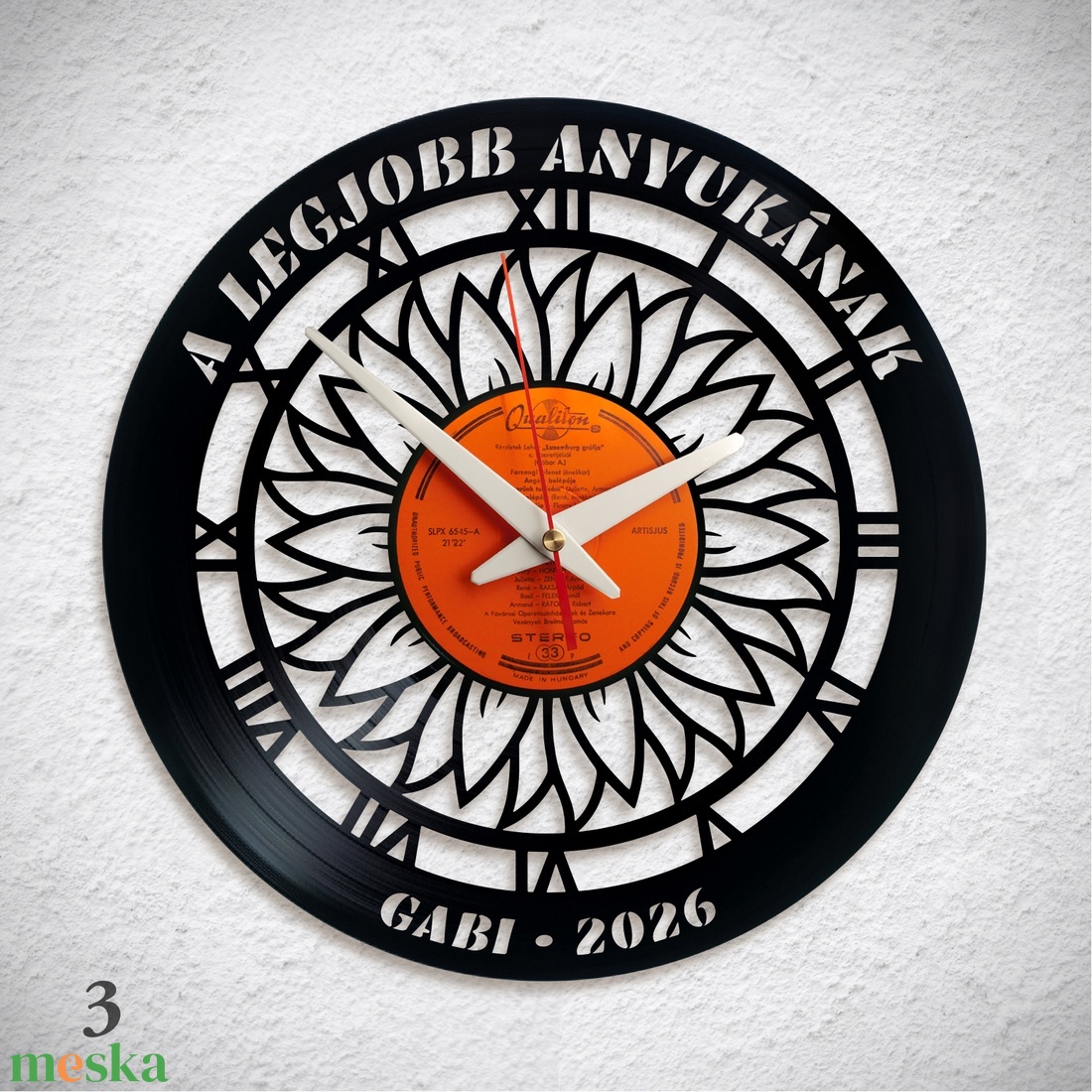 Anyáknapi ajándék - többféle - saját nevekkel... � Bakelit falióra - otthon & életmód - dekoráció - fali és függő dekoráció - falióra & óra - Meska.hu