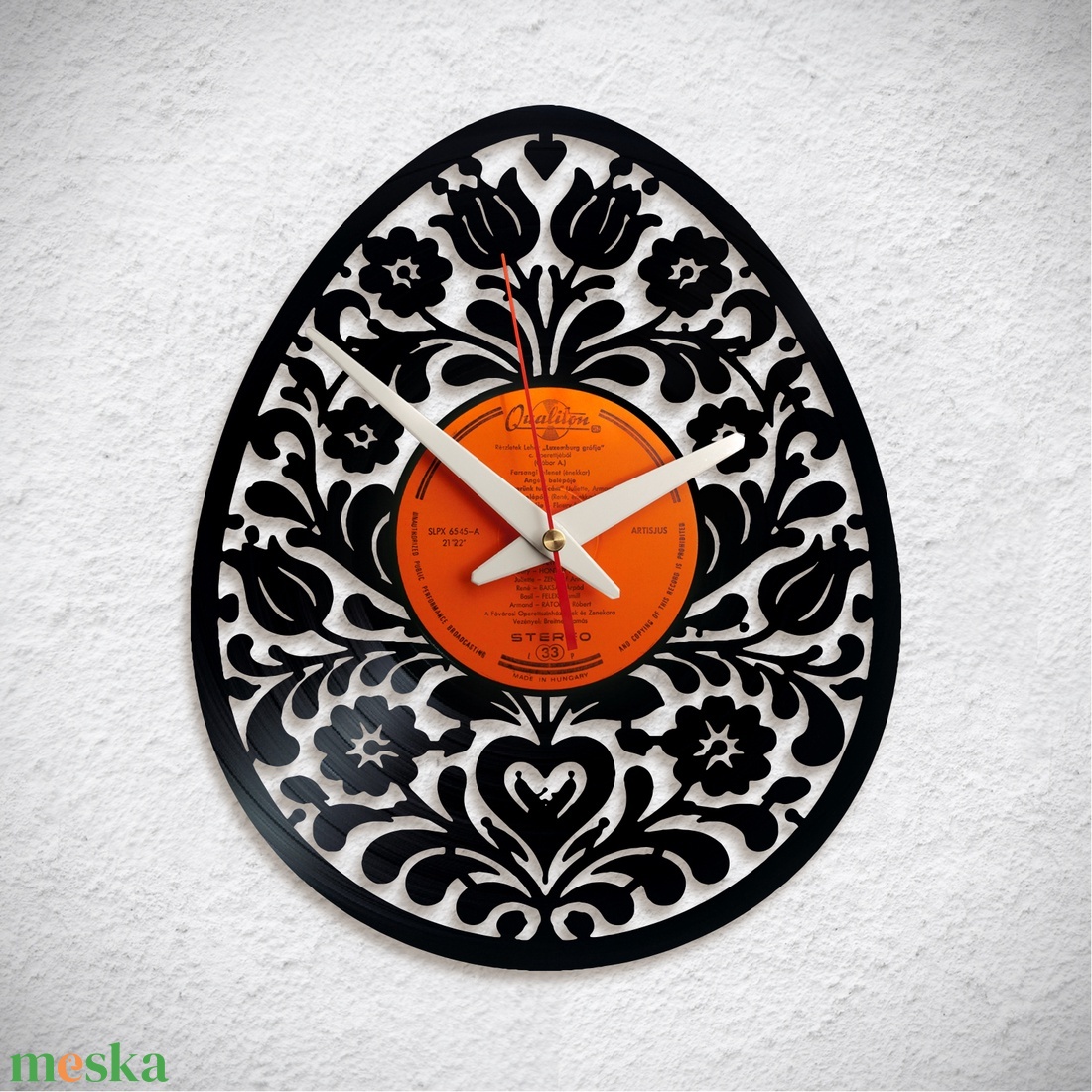 Húsvéti tojás - Bakelit falióra - otthon & életmód - dekoráció - fali és függő dekoráció - falióra & óra - Meska.hu