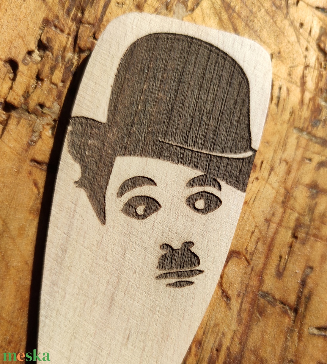 ÚJDONSÁG! Chaplin � Gravírozott spatula - fakanál - otthon & életmód - ház & kert - bográcsozás, grillezés - Meska.hu