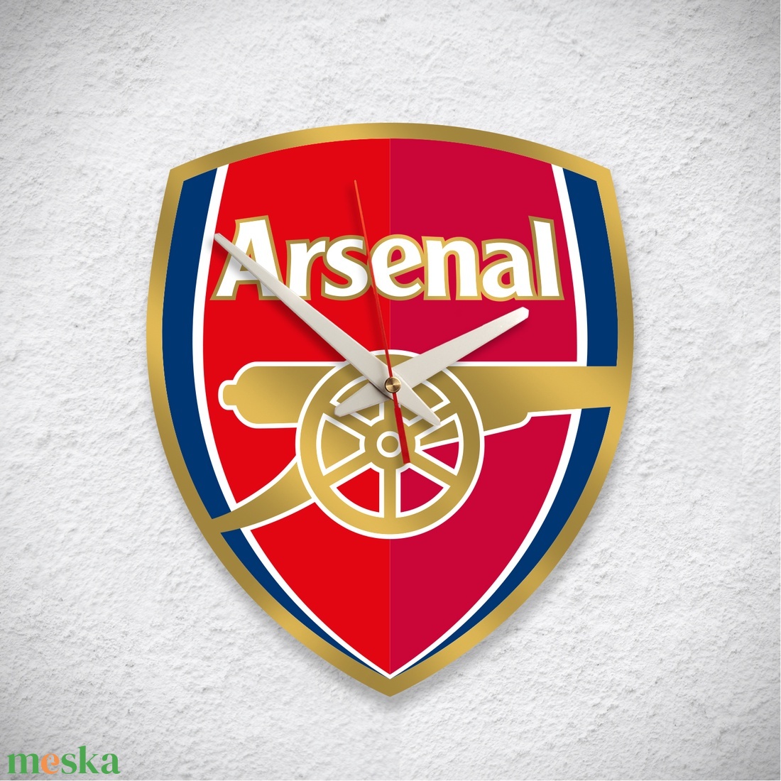 Arsenal FC - színes - Bakelit falióra - otthon & életmód - dekoráció - fali és függő dekoráció - falióra & óra - Meska.hu