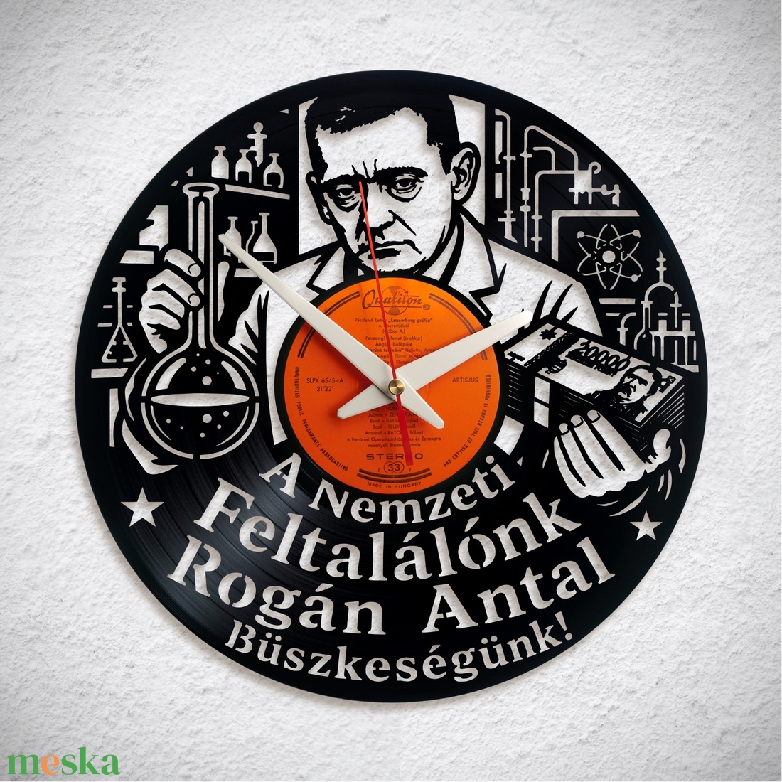 Nemzeti Feltaláló - Rogán Antal - Bakelit falióra - otthon & életmód - dekoráció - fali és függő dekoráció - falióra & óra - Meska.hu