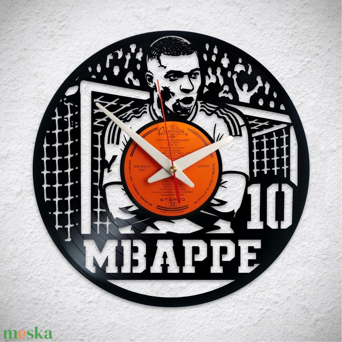 Kylian Mbappe - Bakelit falióra - otthon & életmód - dekoráció - fali és függő dekoráció - falióra & óra - Meska.hu