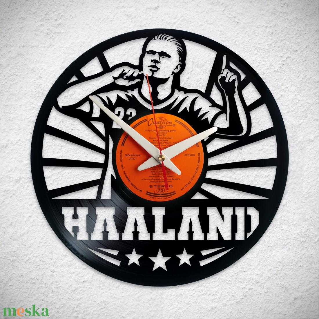 Erling Haaland - Bakelit falióra - otthon & életmód - dekoráció - fali és függő dekoráció - falióra & óra - Meska.hu
