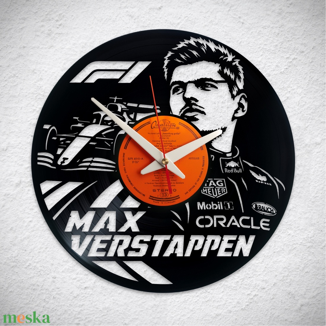 Max Verstappen F1 - Bakelit falióra - otthon & életmód - dekoráció - fali és függő dekoráció - falióra & óra - Meska.hu