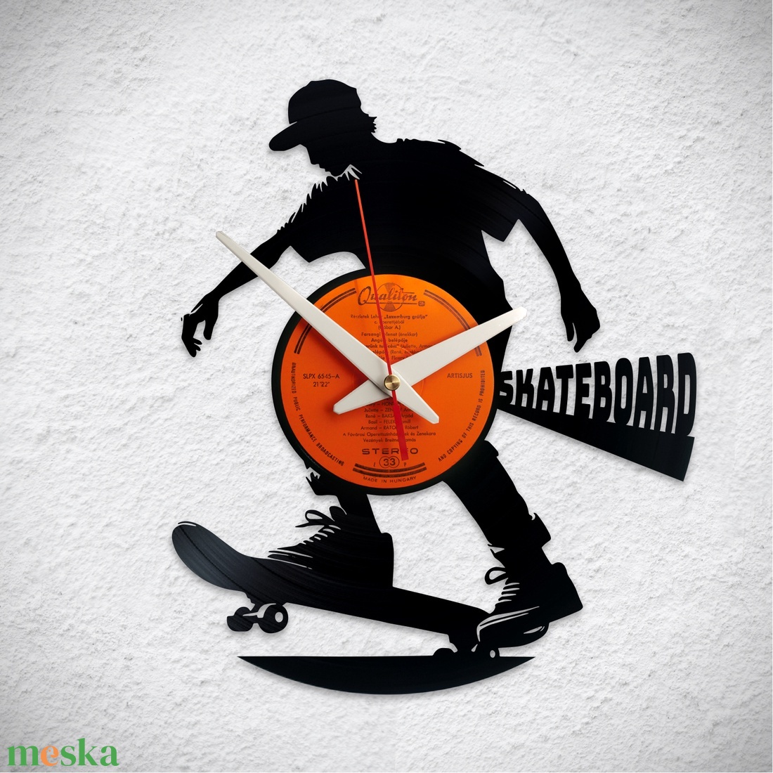 Gördeszka � Skateboard No4 - Bakelit falióra - otthon & életmód - dekoráció - fali és függő dekoráció - falióra & óra - Meska.hu