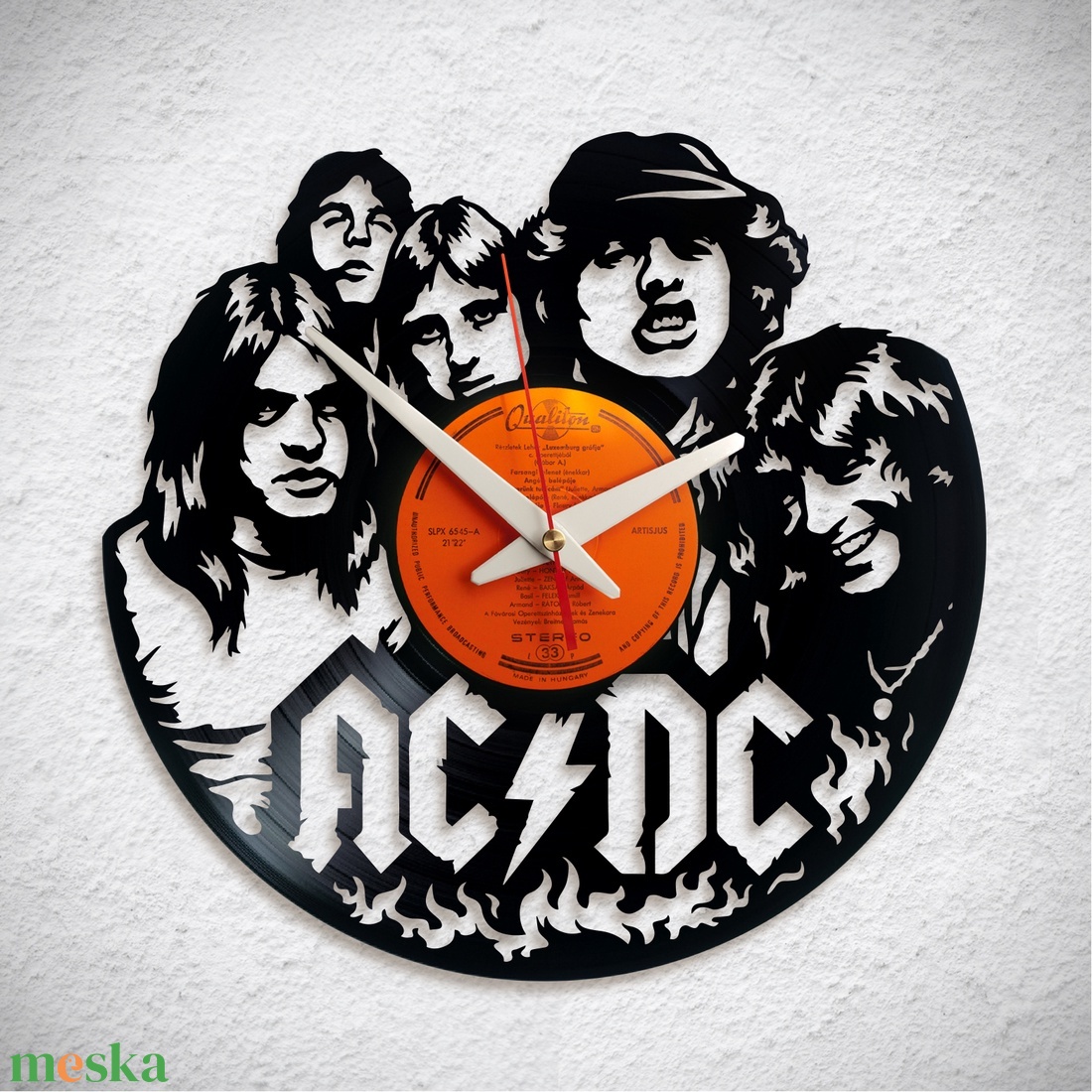AC/DC No2 - Bakelit falióra - otthon & életmód - dekoráció - fali és függő dekoráció - falióra & óra - Meska.hu