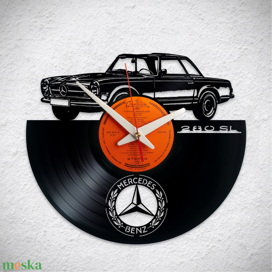 Mercedes Benz 280 SL Pagoda - Bakelit falióra - otthon & életmód - dekoráció - fali és függő dekoráció - falióra & óra - Meska.hu