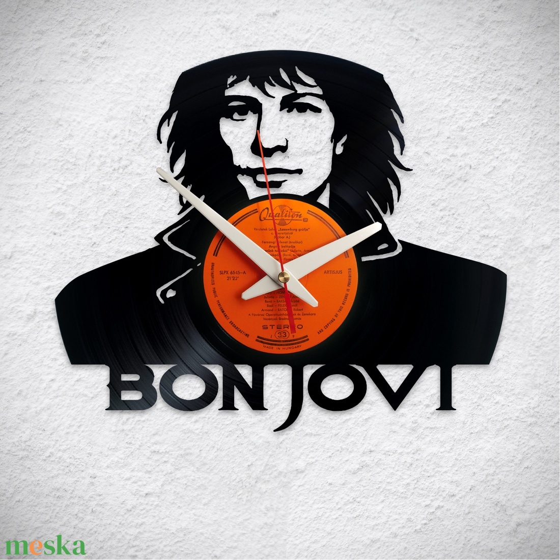 Bon Jovi - Bakelit falióra - otthon & életmód - dekoráció - fali és függő dekoráció - falióra & óra - Meska.hu