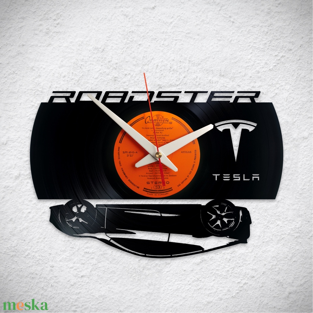 Tesla Roadster - Bakelit falióra - otthon & életmód - dekoráció - fali és függő dekoráció - falióra & óra - Meska.hu