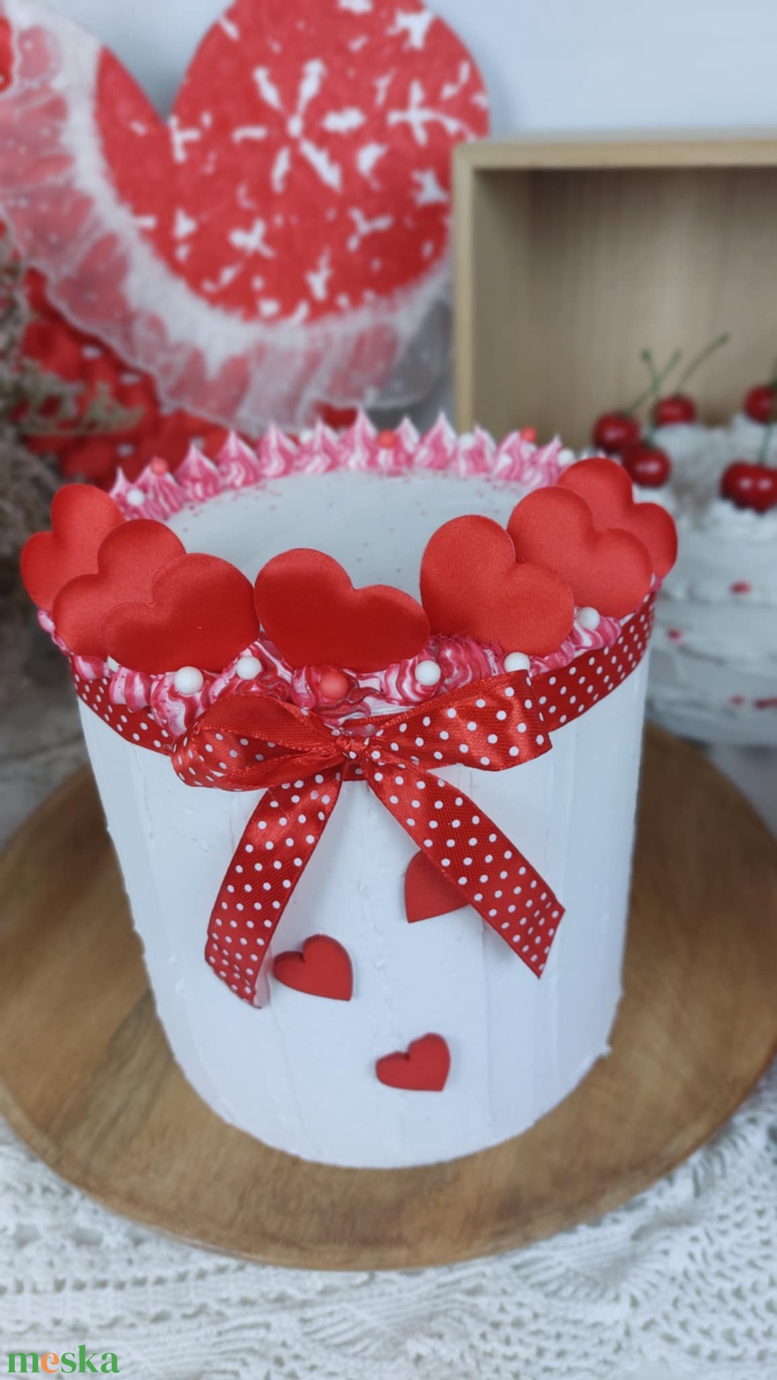 Valentin napi mini dekortorta - esküvő - dekoráció - sütidísz - Meska.hu Valentin napi mini dekortorta - esküvő - dekoráció - sütidísz - Meska.hu