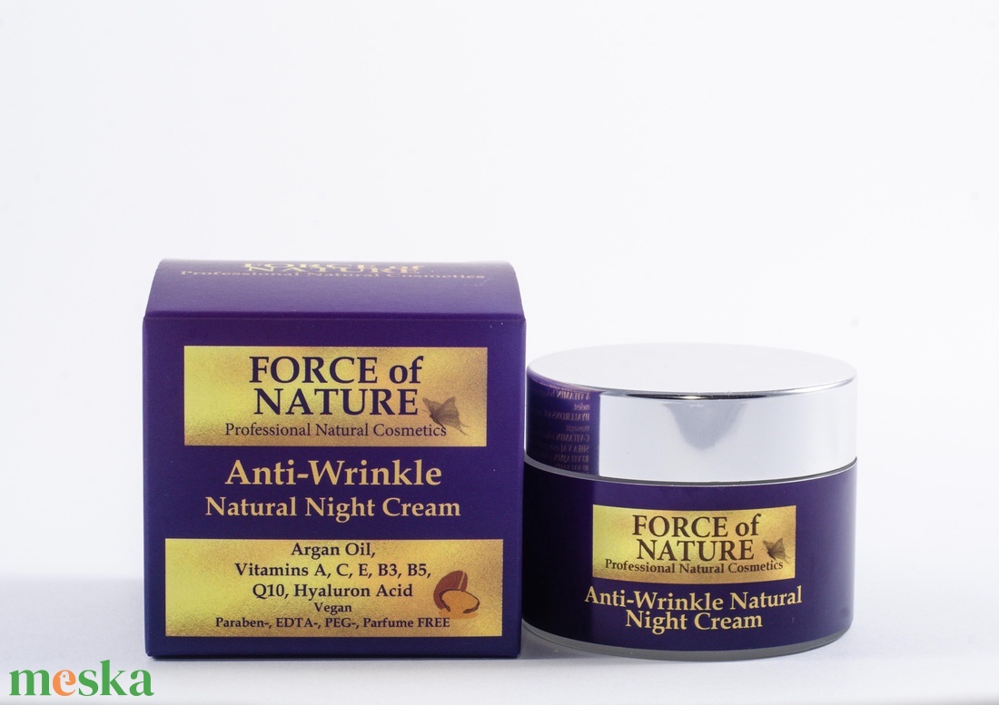 Ránctalanító Éjszakai Natúr Arckrém (50ml) - szépségápolás - arcápolás - arckrém - Meska.hu