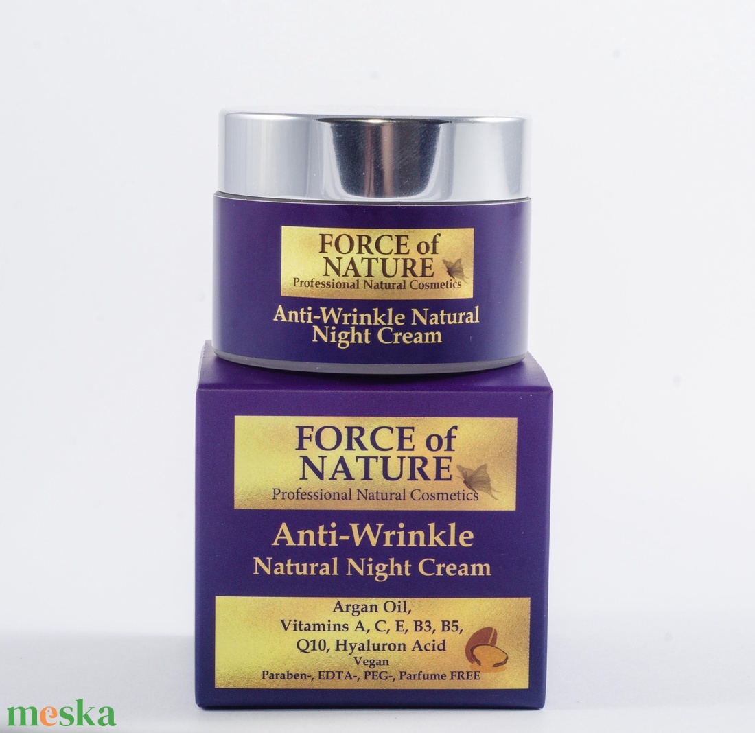 Ránctalanító Éjszakai Natúr Arckrém (50ml) - szépségápolás - arcápolás - arckrém - Meska.hu