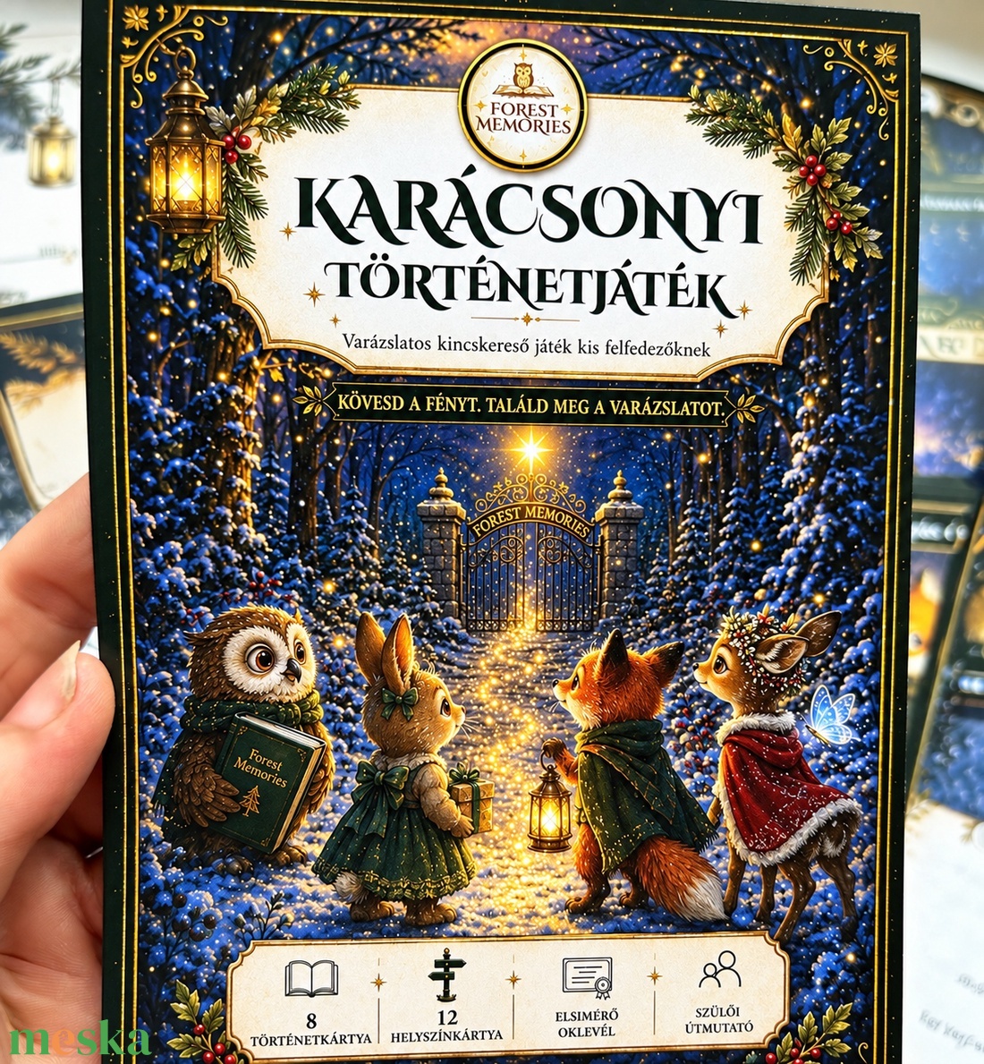 Karácsonyi történetjáték gyerekeknek � nyomtatható kincskereső kaland, PDF - játék & sport - táblajáték és kártyajáték - kártya - Meska.hu