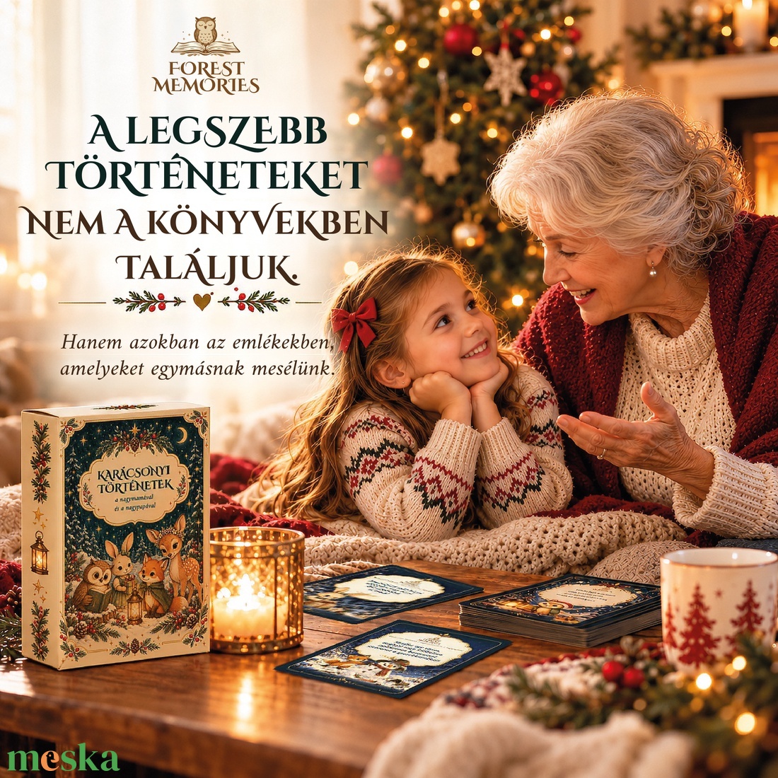 Karácsonyi beszélgetőkártyák nagyszülőknek és unokáknak � 20 nyomtatható kártya � Digitális PDF - játék & sport - táblajáték és kártyajáték - kártya - Meska.hu