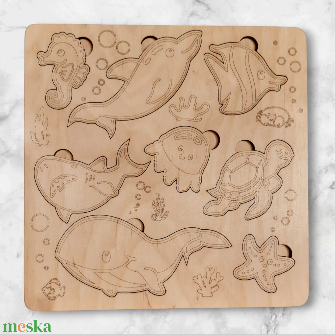 Tengeri állatos kirakó fából . - játék & sport - puzzle - kirakó, kocka kirakó - Meska.hu Tengeri állatos kirakó fából . - játék & sport - puzzle - kirakó, kocka kirakó - Meska.hu