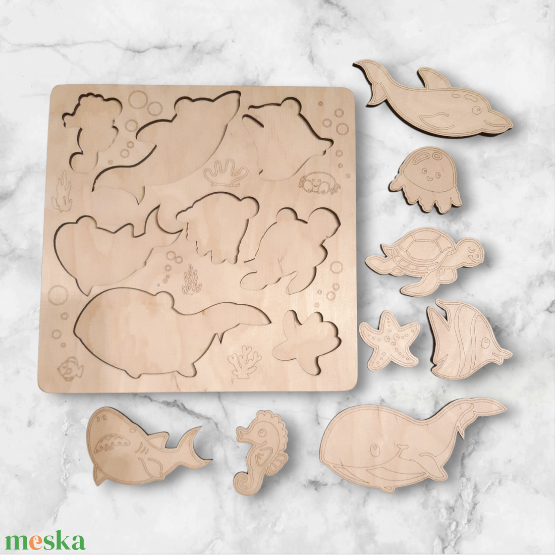 Tengeri állatos kirakó fából . - játék & sport - puzzle - kirakó, kocka kirakó - Meska.hu Tengeri állatos kirakó fából . - játék & sport - puzzle - kirakó, kocka kirakó - Meska.hu