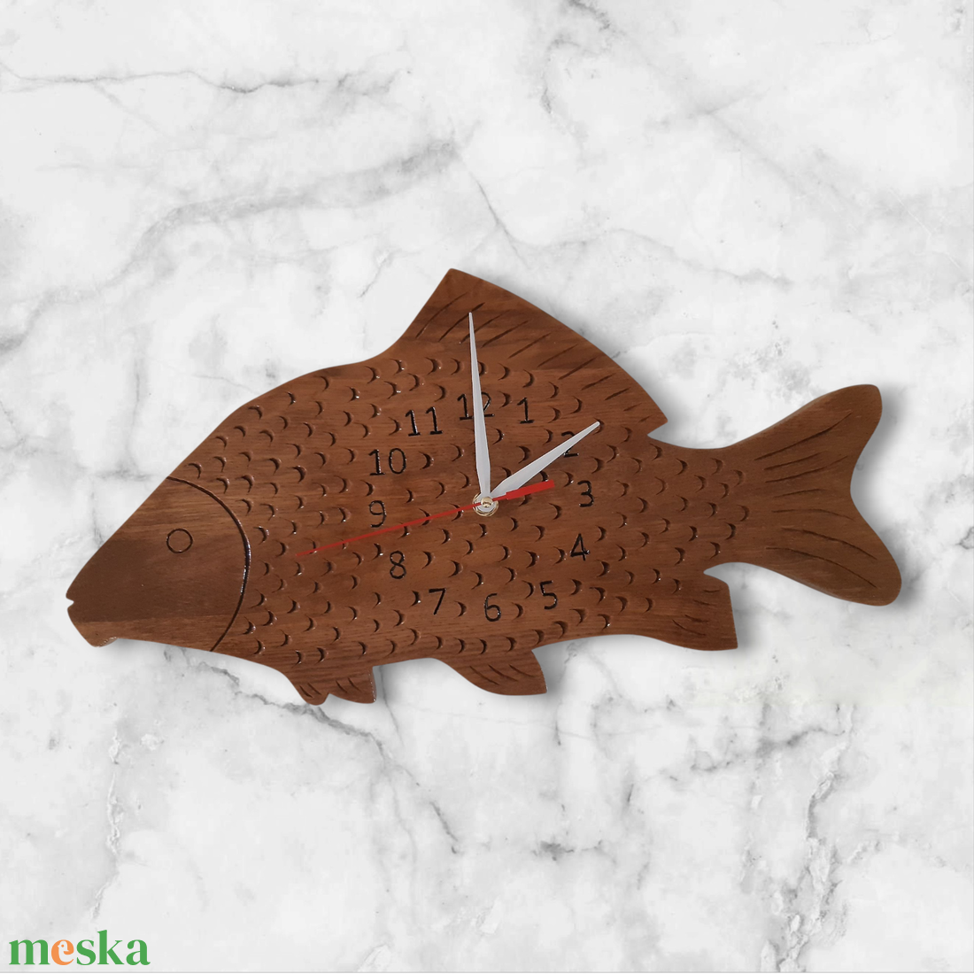 Kézzel faragott Ponty óra - otthon & életmód - dekoráció - fali és függő dekoráció - falióra & óra - Meska.hu Kézzel faragott Ponty óra - otthon & életmód - dekoráció - fali és függő dekoráció - falióra & óra - Meska.hu