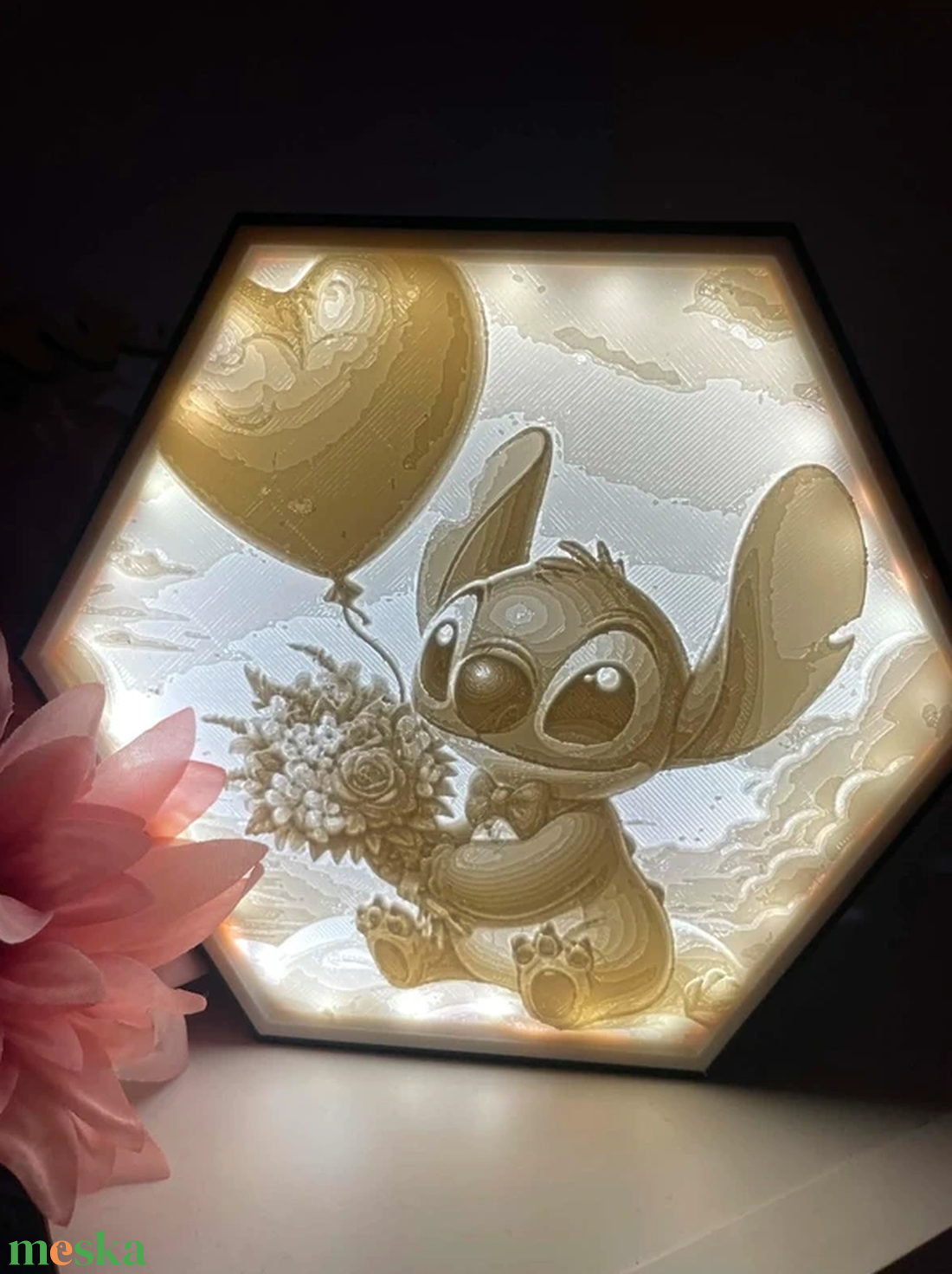 Stitch hangulatlámpa - otthon & életmód - lámpa - hangulatlámpa - Meska.hu