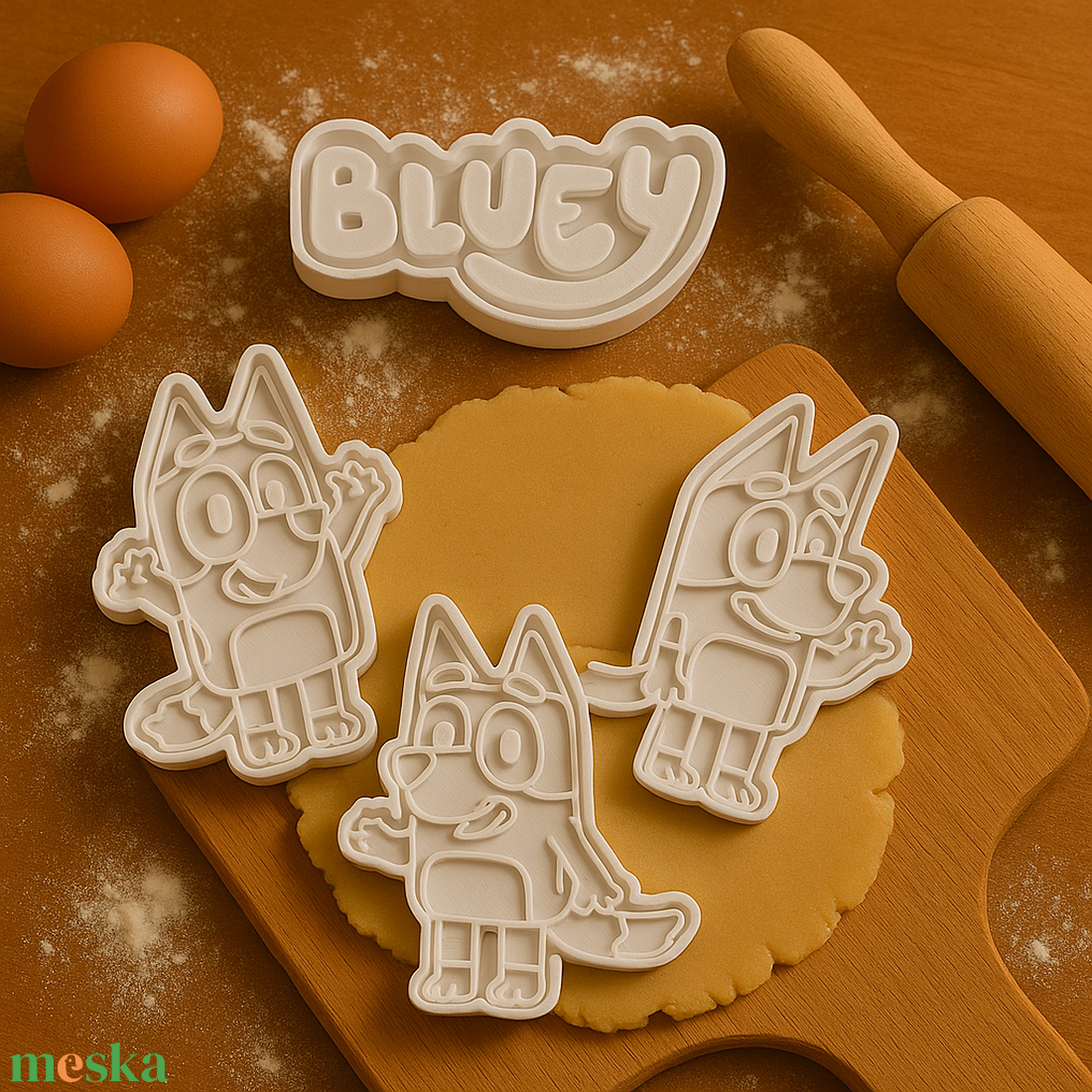 Bluey kutya sütikiszúró - otthon & életmód - konyhafelszerelés, tálalás - sütés, főzés - sütikiszúró - Meska.hu