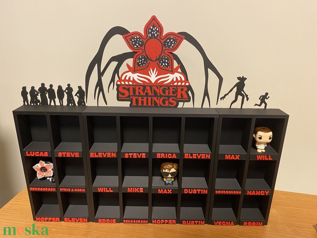 Stranger Things gyűjtői polc, Funk figura tartó - otthon & életmód - dekoráció - asztal és polc dekoráció - dekorációs tál, tartó - Meska.hu