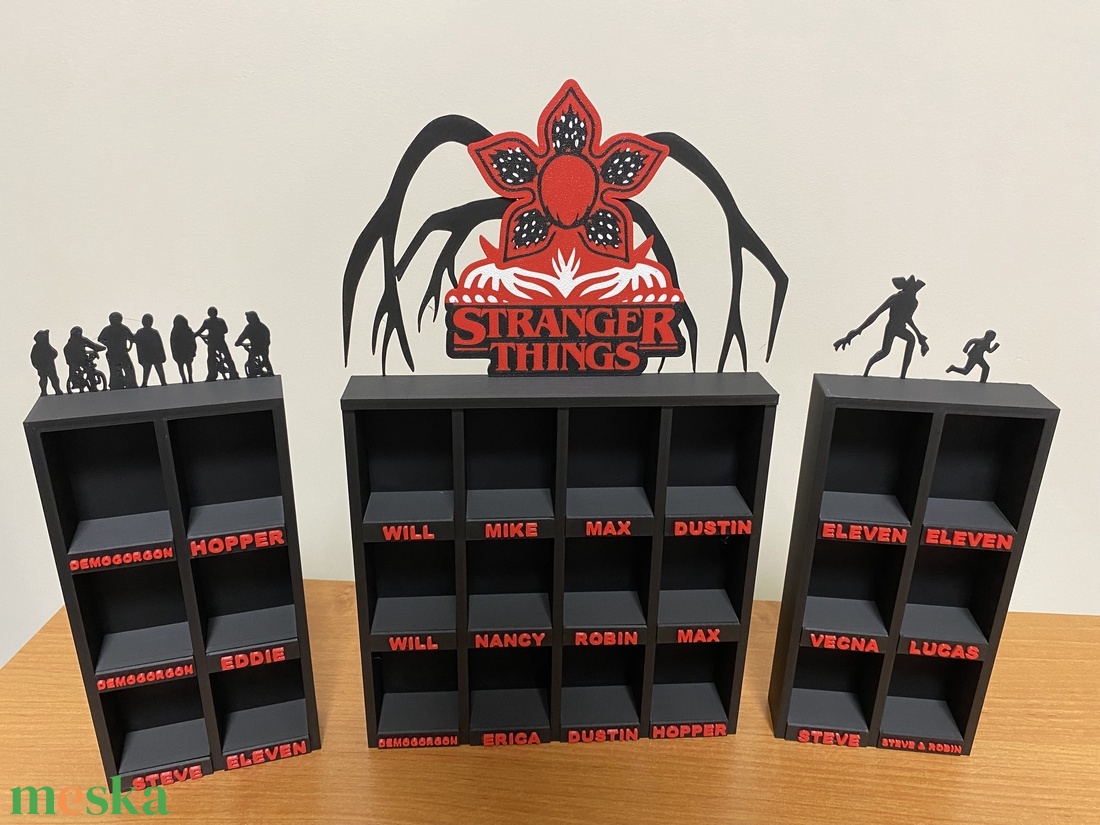 Stranger Things gyűjtői polc, Funk figura tartó - otthon & életmód - dekoráció - asztal és polc dekoráció - dekorációs tál, tartó - Meska.hu