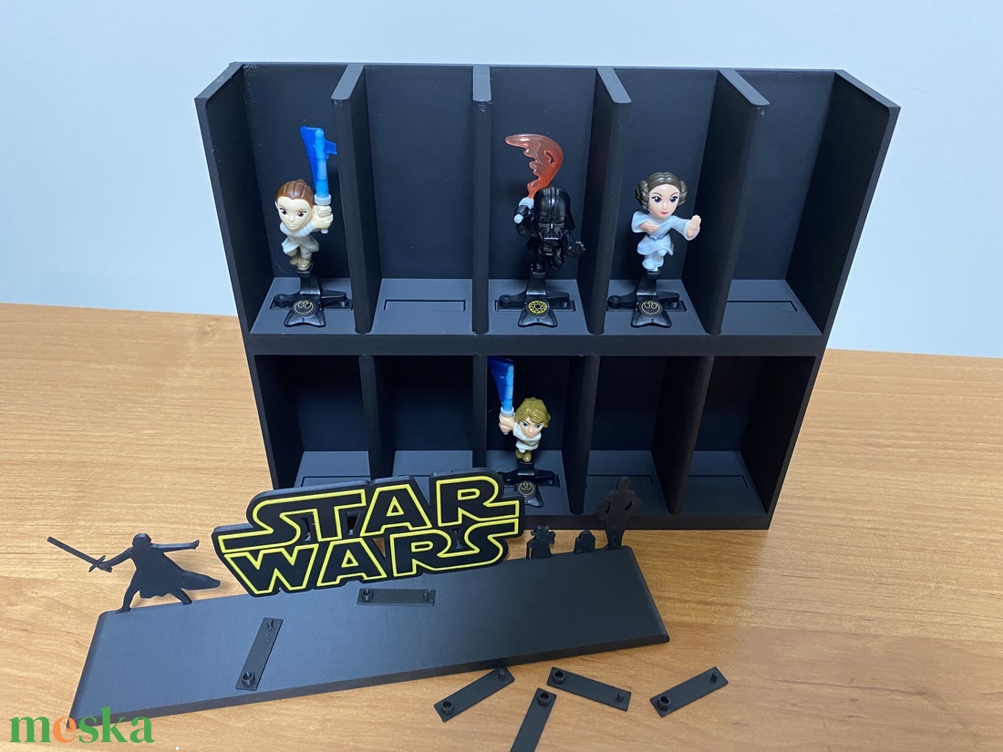 Star Wars gyűjtői polc, Funk figura tartó, kinder meglepetés - otthon & életmód - dekoráció - asztal és polc dekoráció - dekorációs tál, tartó - Meska.hu