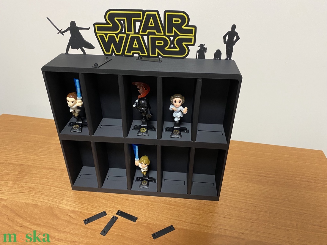 Star Wars gyűjtői polc, Funk figura tartó, kinder meglepetés - otthon & életmód - dekoráció - asztal és polc dekoráció - dekorációs tál, tartó - Meska.hu