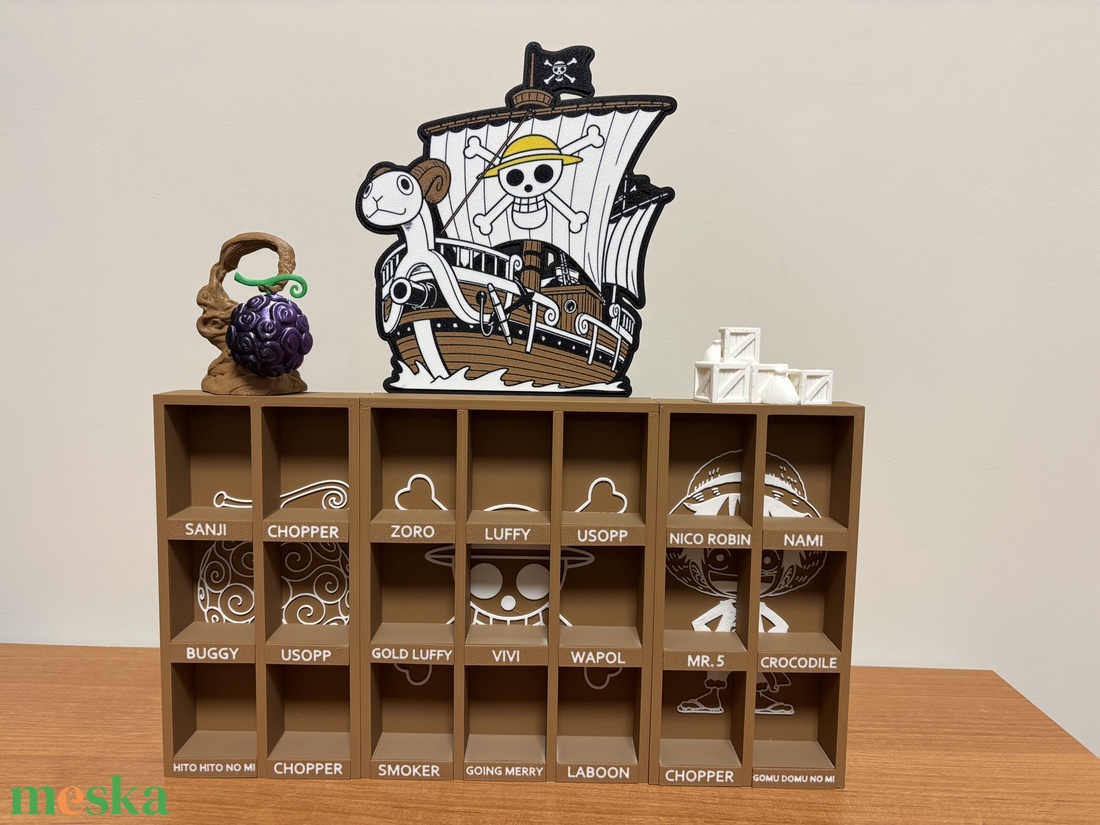 One Piece gyűjtői polc, Funk figura tartó, kinder meglepetés - otthon & életmód - dekoráció - asztal és polc dekoráció - dekorációs tál, tartó - Meska.hu
