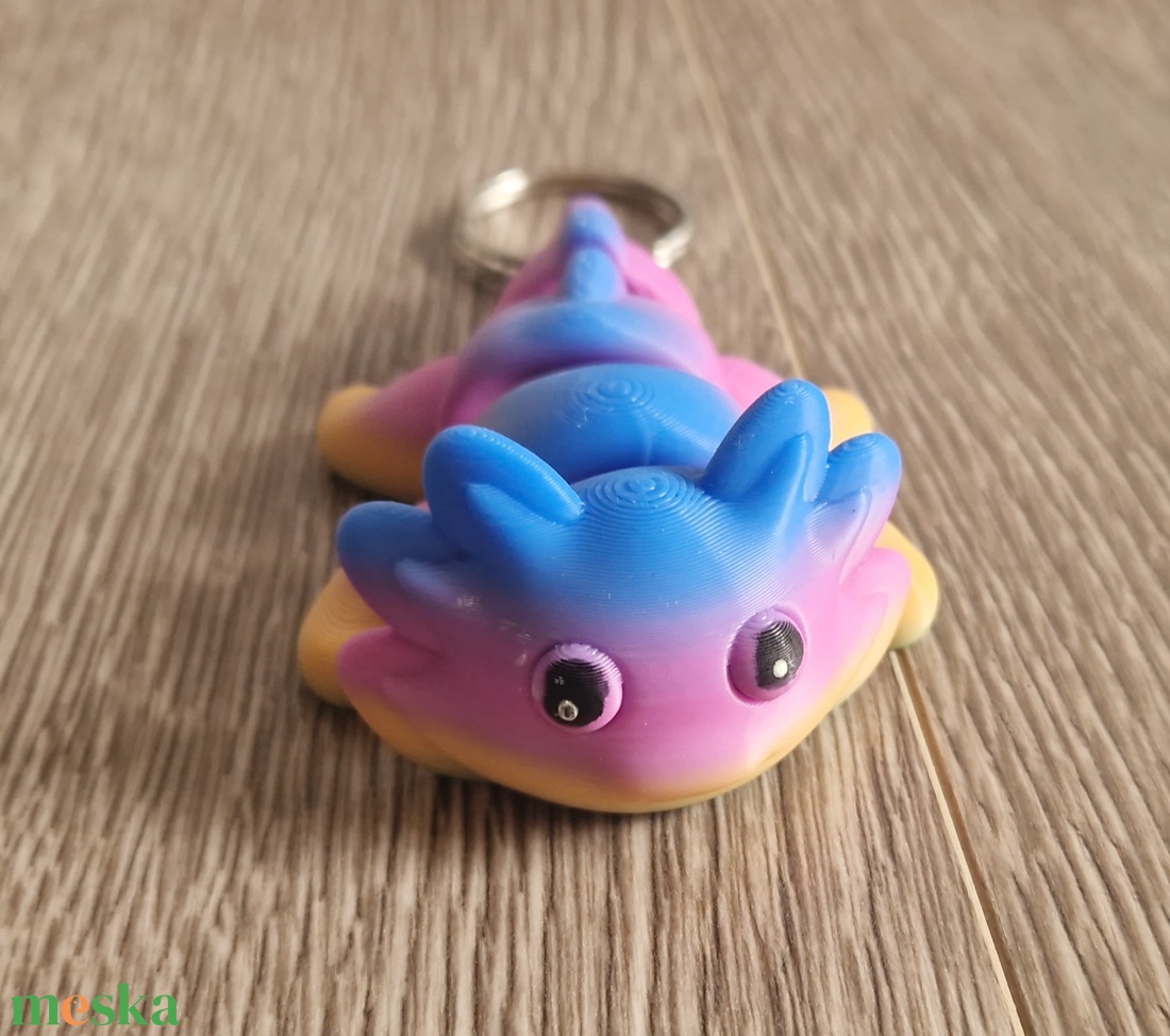3D Axolotl kulcstartó - táska & tok - kulcstartó & táskadísz - kulcstartó - Meska.hu