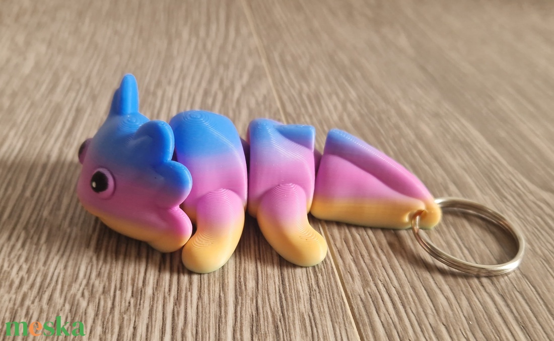 3D Axolotl kulcstartó - táska & tok - kulcstartó & táskadísz - kulcstartó - Meska.hu