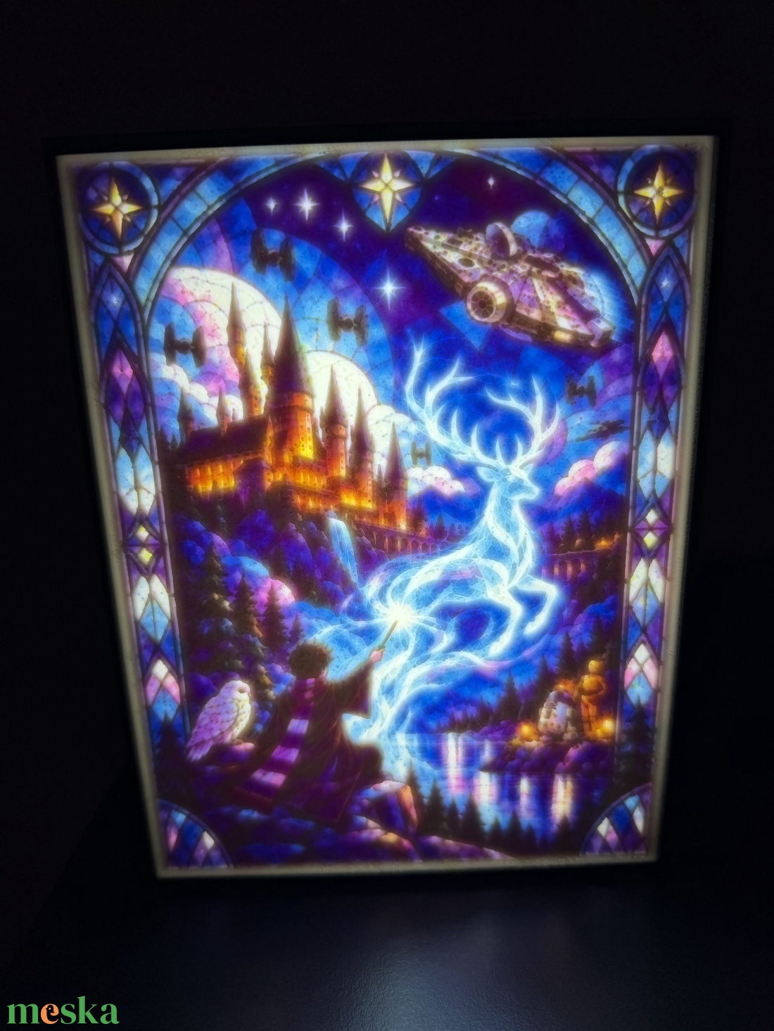 Egyedi lightbox - Harry Potter x Star Wars világ - otthon & életmód - lámpa - hangulatlámpa - Meska.hu