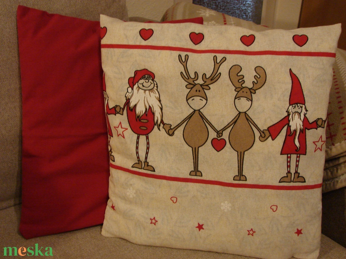 Karácsonyi párnahuzat - karácsony - karácsonyi lakásdekoráció - karácsonyi lakásdíszek - Meska.hu