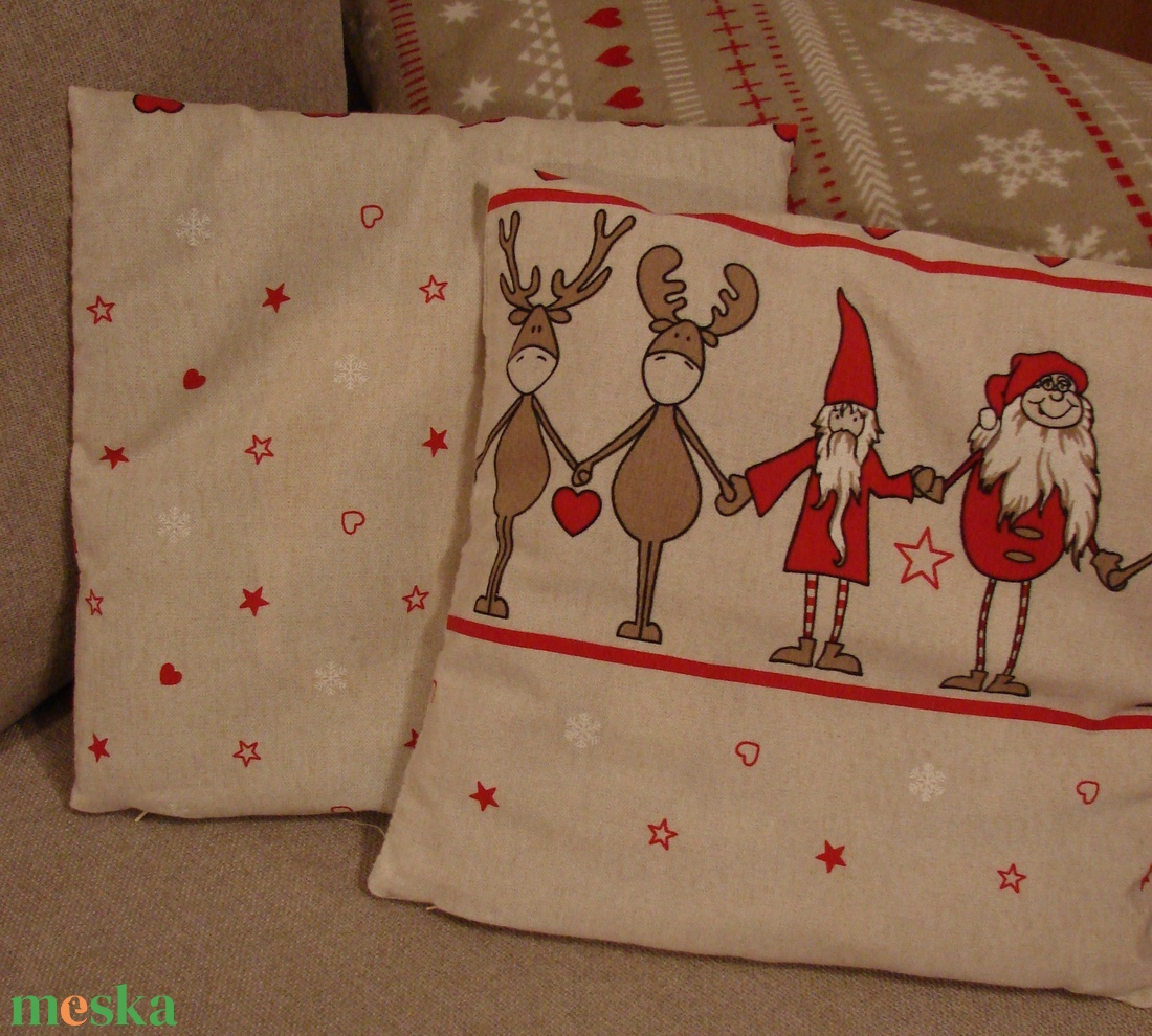 Karácsonyi párnahuzat - karácsony - karácsonyi lakásdekoráció - karácsonyi lakásdíszek - Meska.hu