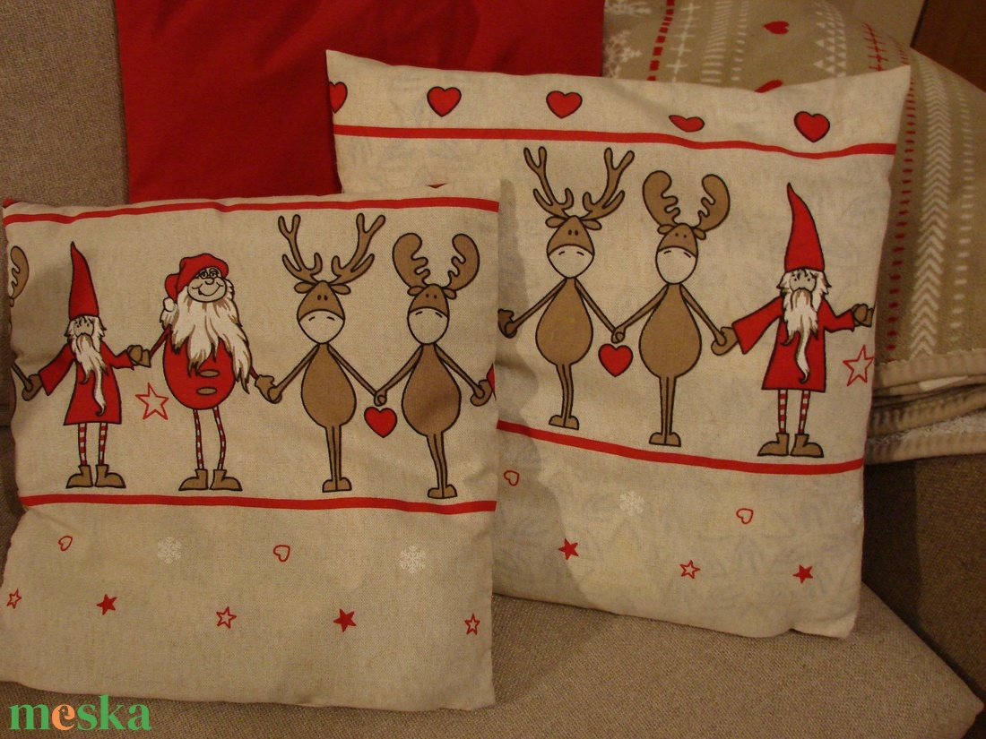 Karácsonyi párnahuzat - karácsony - karácsonyi lakásdekoráció - karácsonyi lakásdíszek - Meska.hu