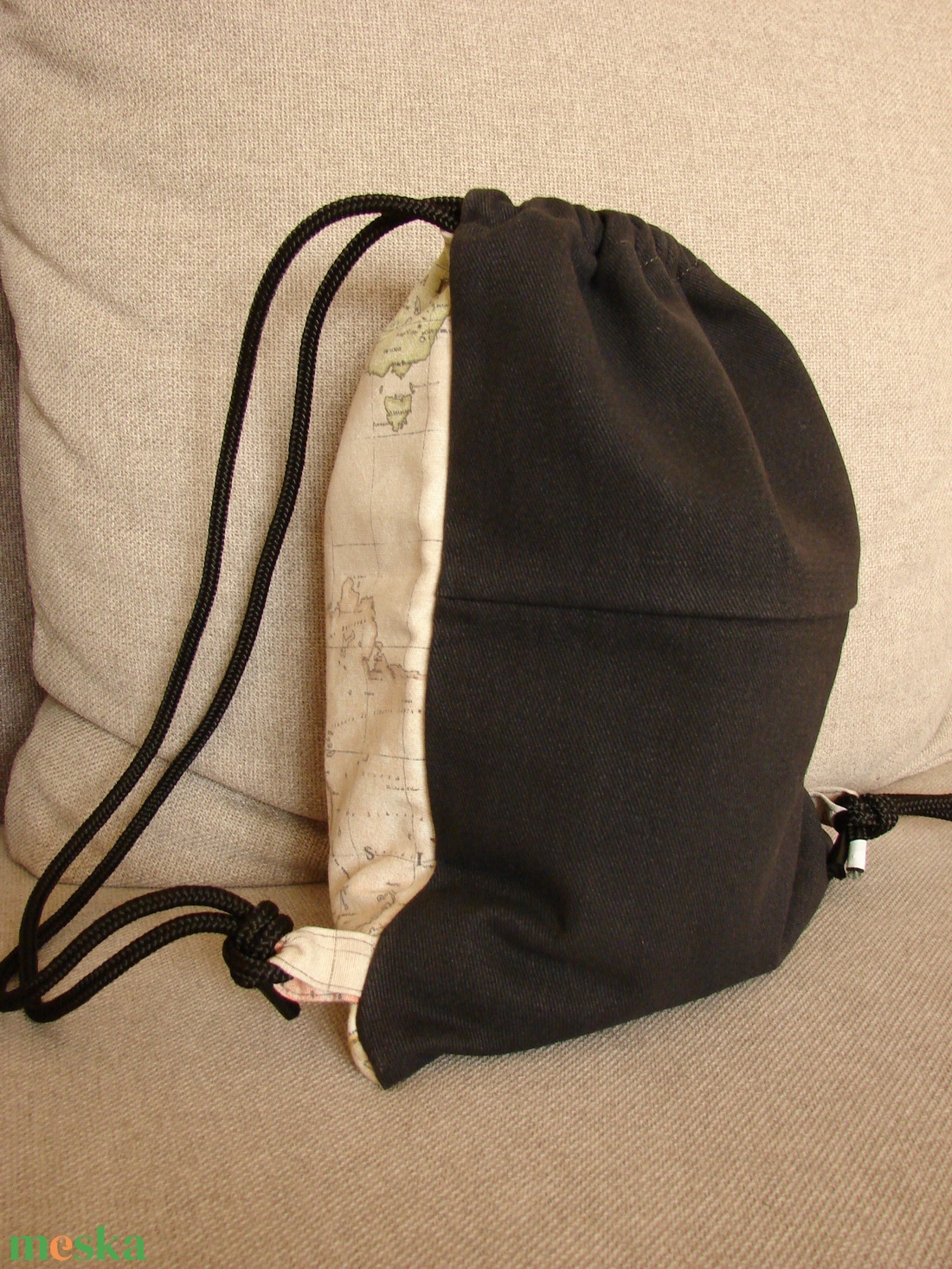 zsinóros hátizsák, tornazsák, strandtáska - táska & tok - hátizsák - tornazsák, gymbag - Meska.hu