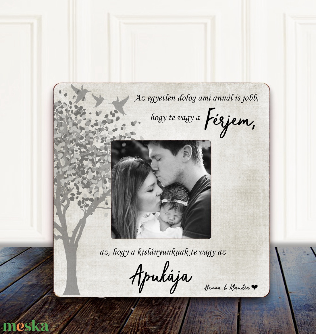 Valentin-napi ajándék férjnek � személyre szóló fényképes képkeret a családtól - otthon & életmód - dekoráció - kép & falikép - képkeret - Meska.hu