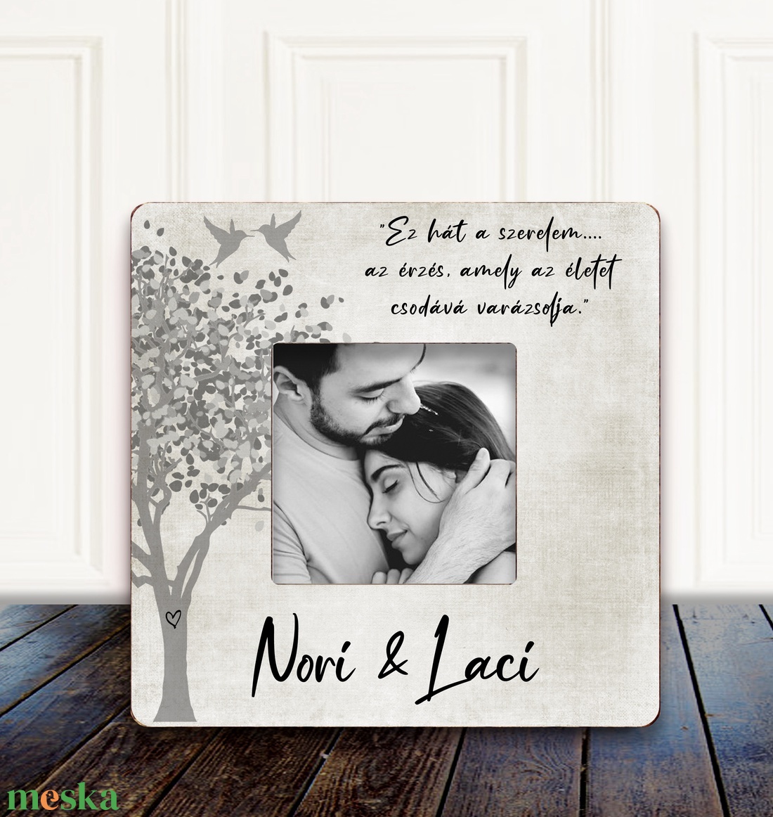 Személyre szóló fényképkeret idézettel - Valentin napi ajándék szerelmeseknek, pároknak, férjnek, feleségnek   - otthon & életmód - dekoráció - kép & falikép - képkeret - Meska.hu