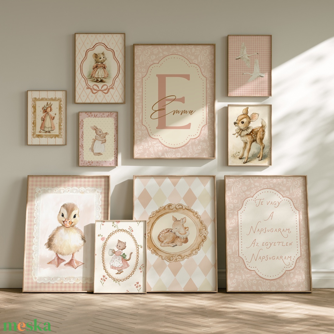 Mesekönyv ihletésű, romantikus vidéki babaszoba falikép kollekció � prémium nursery printek  - baba - mama - babaszoba dekoráció - babanév dekoráció - Meska.hu