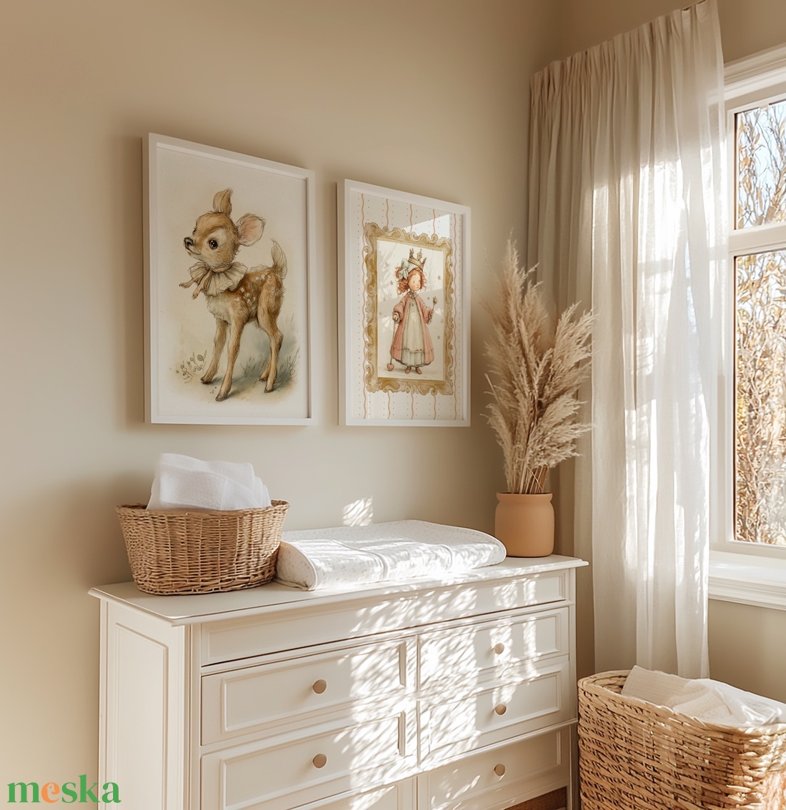 Mesekönyv ihletésű, romantikus vidéki babaszoba falikép kollekció � prémium nursery printek  - baba - mama - babaszoba dekoráció - babanév dekoráció - Meska.hu