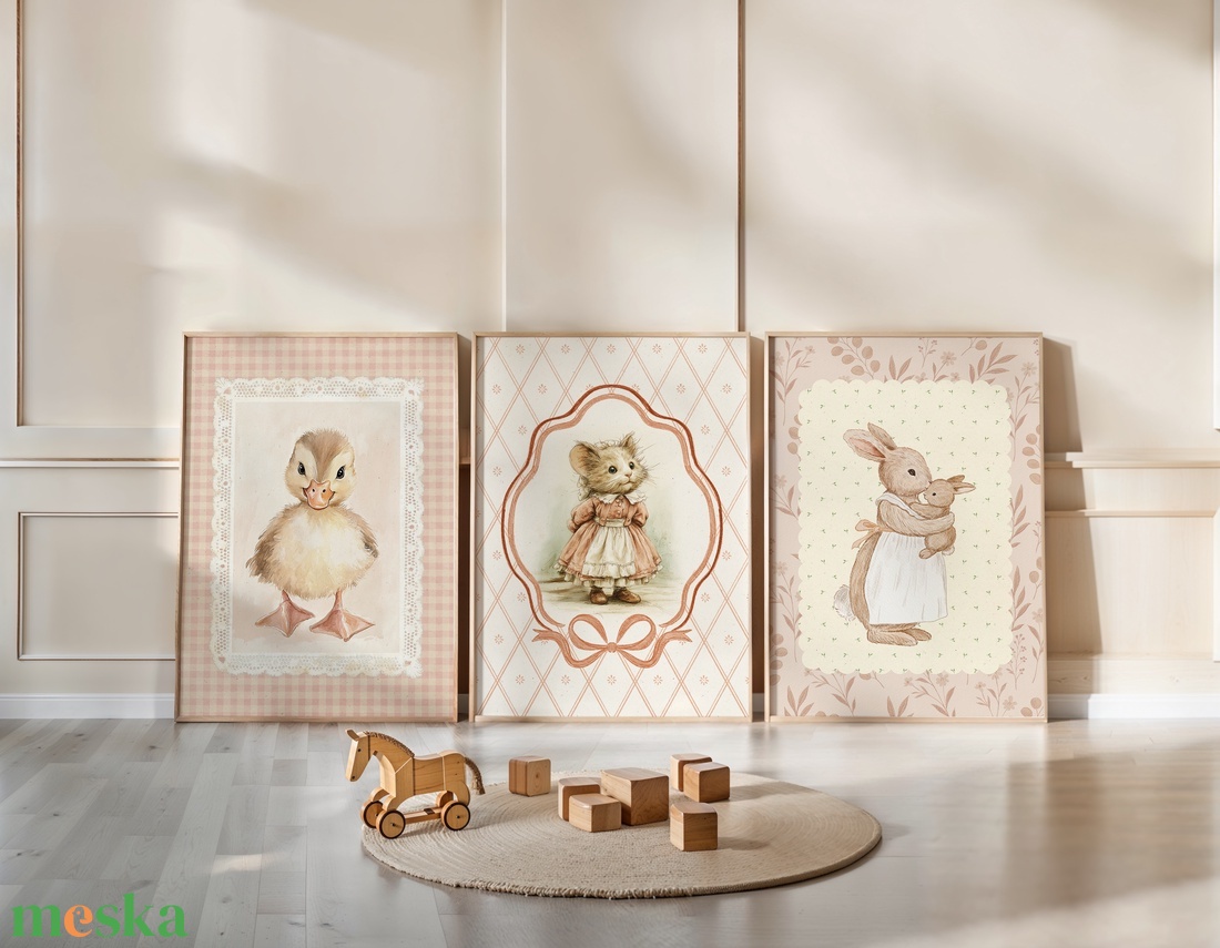 Mesekönyv ihletésű, romantikus vidéki babaszoba falikép kollekció � prémium nursery printek  - baba - mama - babaszoba dekoráció - babanév dekoráció - Meska.hu