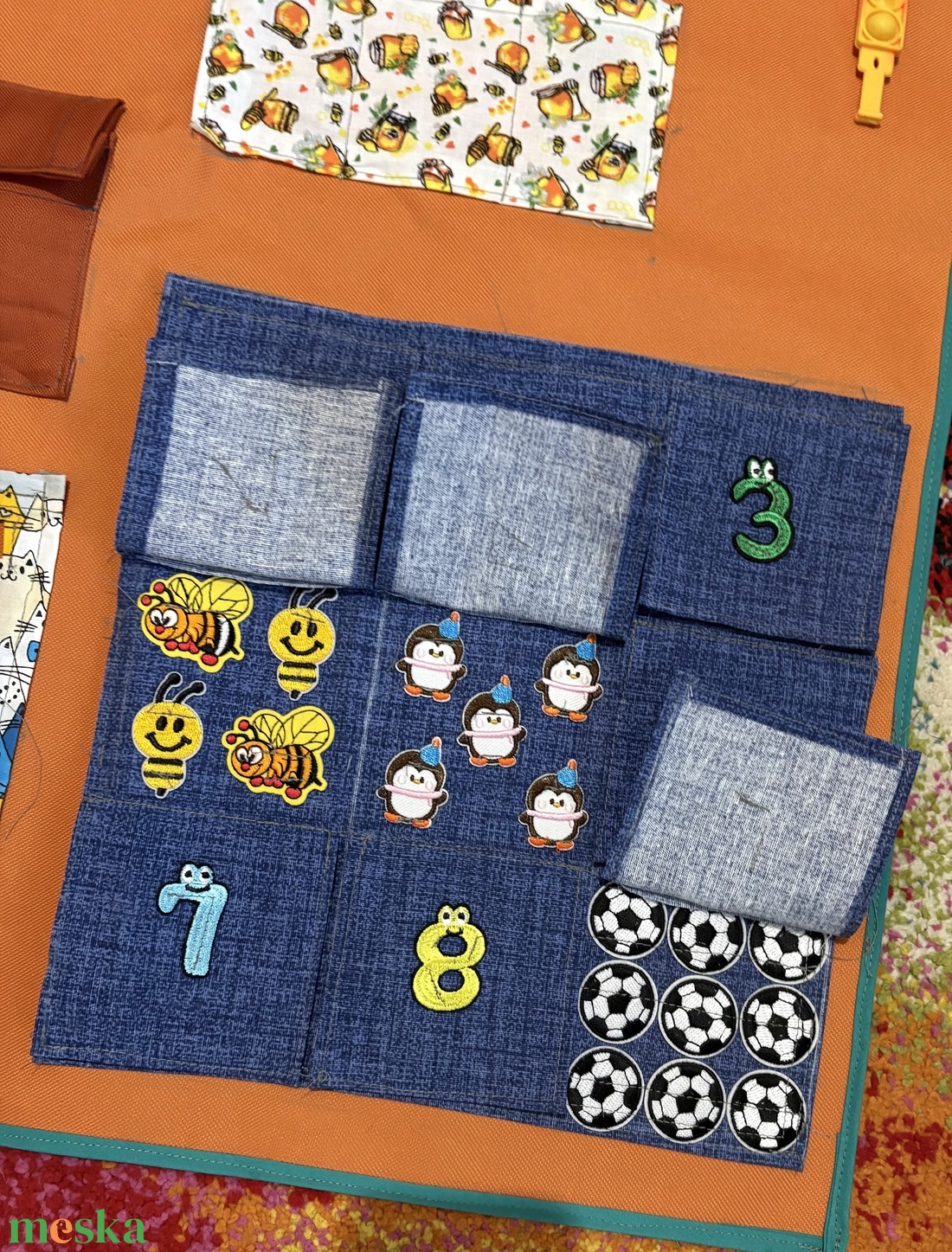 Számolást tanító szenzoros foglalkoztató tábla  - játék & sport - készségfejlesztő és logikai játék - oktató játékok - Meska.hu