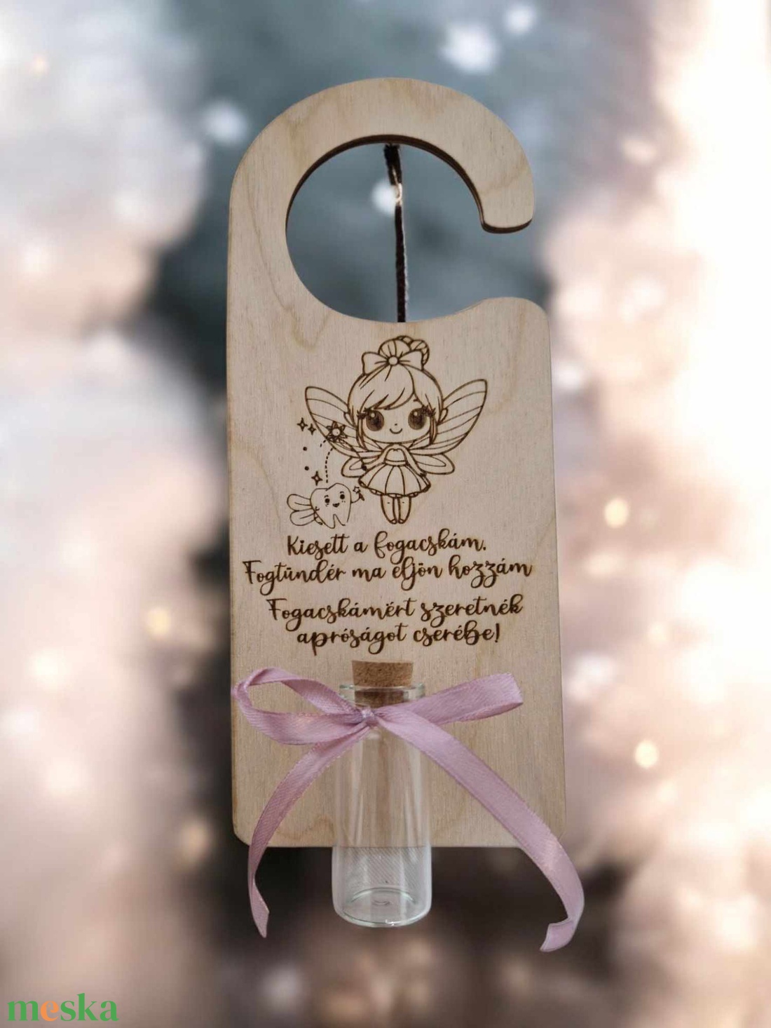 Fogtündér váró tartóval - otthon & életmód - dekoráció - ajtó- és ablak dekoráció - ajtótábla - Meska.hu