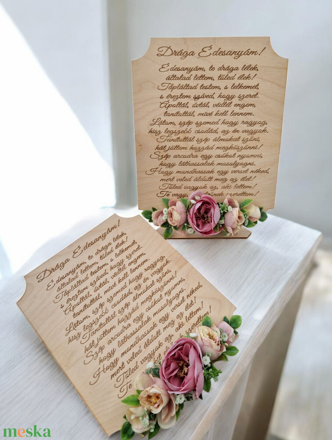Esküvői Szülőköszöntő szett selyemvirágokkal  - esküvő - emlék & ajándék - szülőköszöntő ajándék - Meska.hu