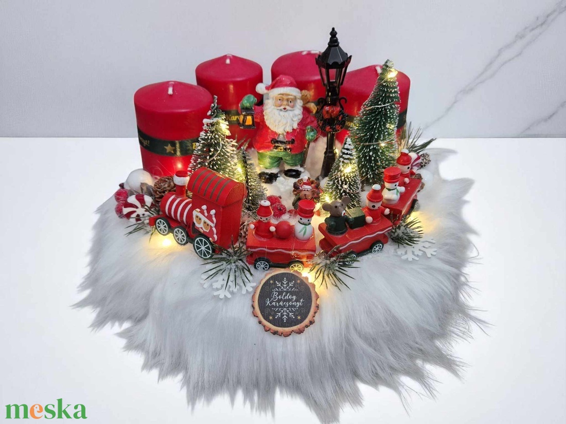 Adventi Koszorú - Mikulással és Vonattal - karácsony - adventi díszek - adventi koszorú - Meska.hu Adventi Koszorú - Mikulással és Vonattal - karácsony - adventi díszek - adventi koszorú - Meska.hu