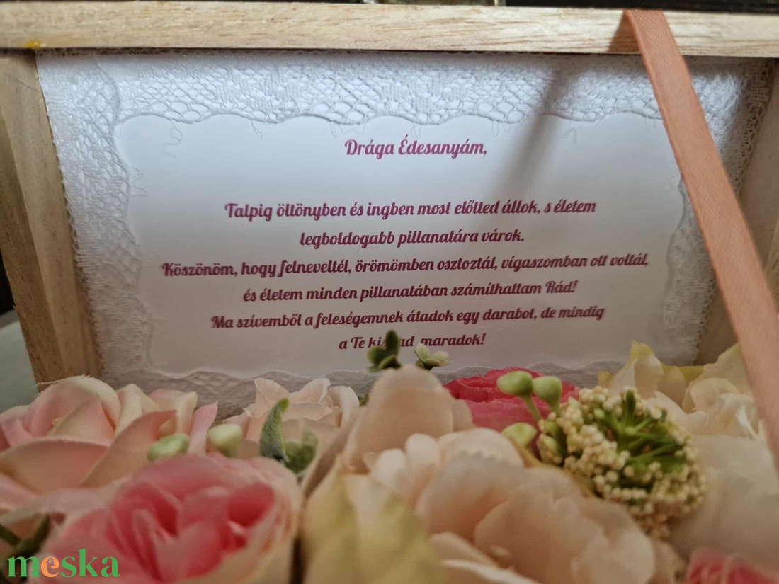 Szett - Esküvői Szülőköszöntő fa ládika Édesanyának - esküvő - emlék & ajándék - szülőköszöntő ajándék - Meska.hu Szett - Esküvői Szülőköszöntő fa ládika Édesanyának - esküvő - emlék & ajándék - szülőköszöntő ajándék - Meska.hu