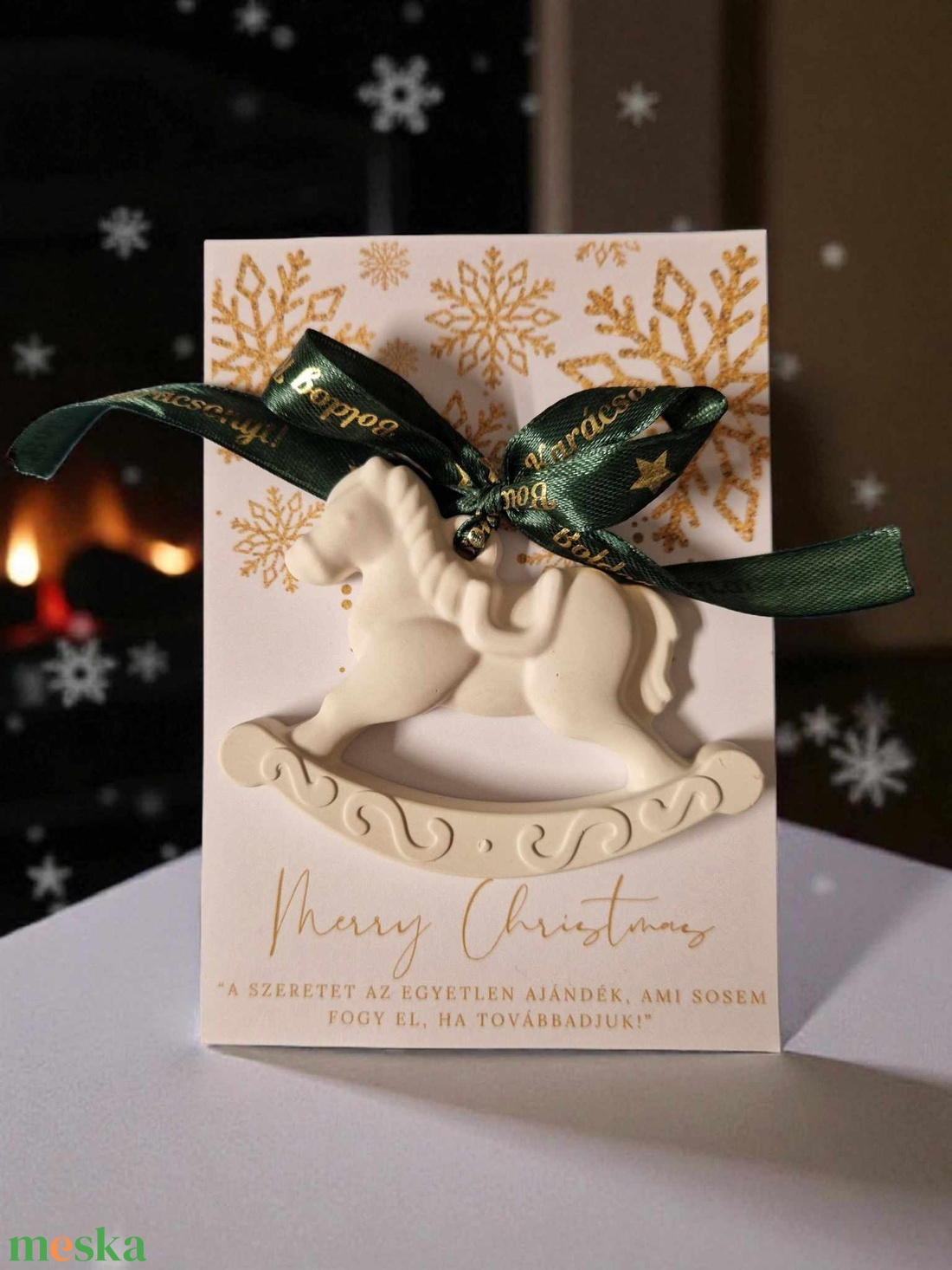 Hintaló karácsonyfadísz  - karácsony - karácsonyi lakásdekoráció - karácsonyfadíszek - Meska.hu