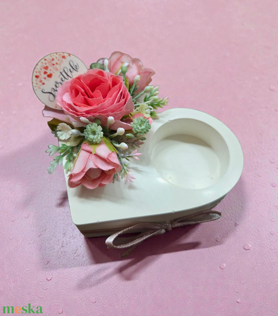 Virágos Gyertyatartó - esküvő - emlék & ajándék - köszönőajándék - Meska.hu